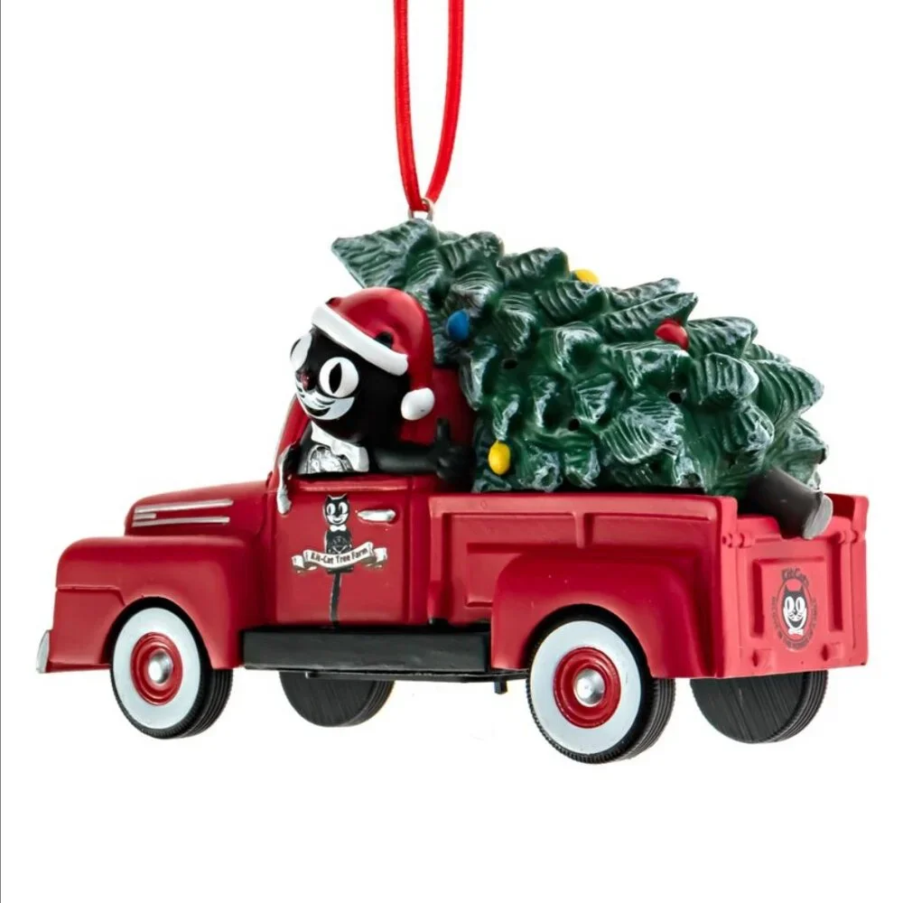 NEW LOW PRICE Kit-Cat Klock clock driving red truck LIGHT UP Christmas Ornament - Picture 4 of 9